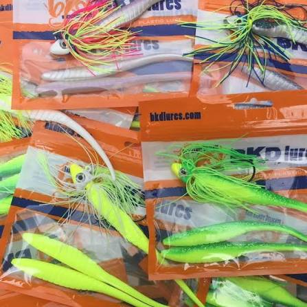 BKD Soft Plastic Fishing Lures bass kandy delights, bkds soft plastic, 6 inch bkds, striper lures chesapeake bay, rockfish soft plastic, cobia lures, speckled trout lures, red drum soft bait
