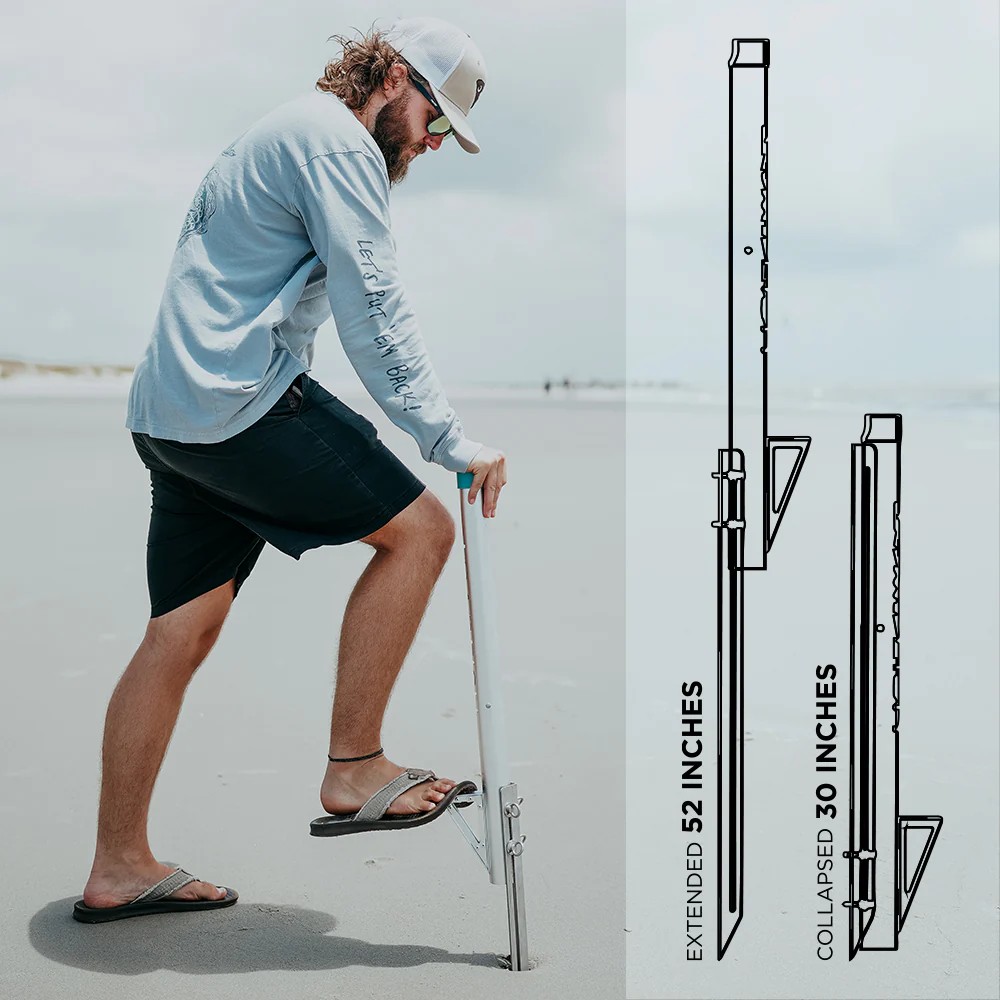 Toadfish Stowaway Surf Spike | Collapsible Beach Rod Holder