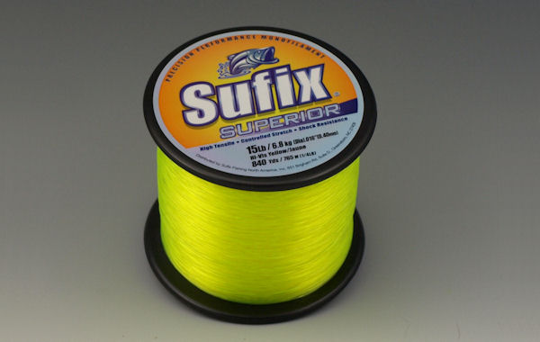 80# Test-Total 2890 yards-Free Ship 2 Spools of Sufix Superior Mono Line-Yellow 