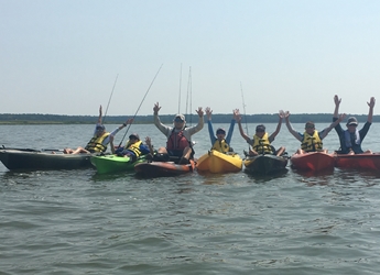 Youth Camps Summer Camp, Chesapeake Summer Camp, Kayak Fishing Camp, Camp for middle school girls and boys, fishing camp to fish from kayaks, Campers learn Bay ecology